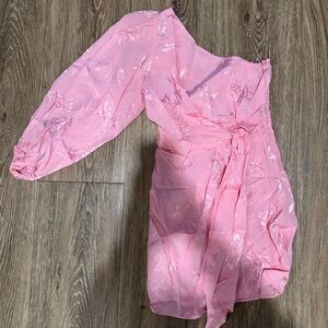 Skylar + Madison Pink One Shoulder Dress